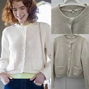 NWT Women's Cream Textured Jacket